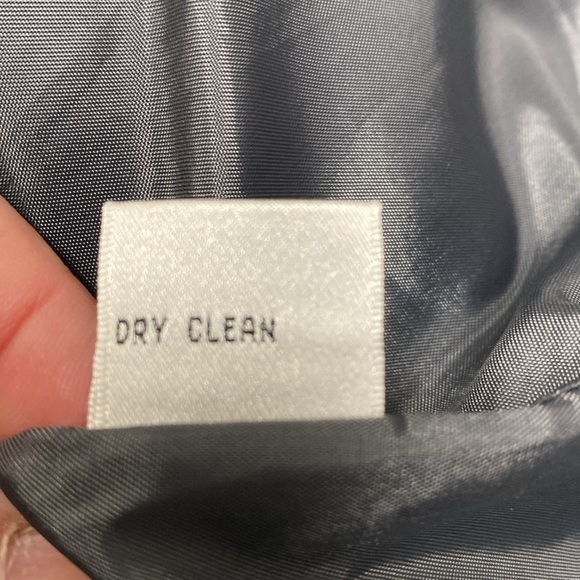 Talbots Petites Blazer Grey Tweed Cape 70% Wool 30% Viscose Size 12 Missing Belt - Picture 8 of 8